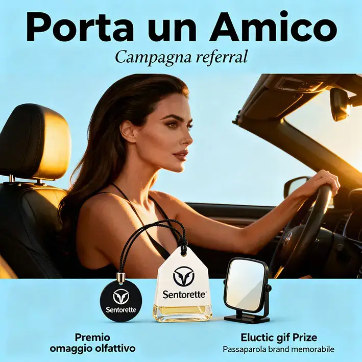 Profumatori auto personalizzati come premio referral per campagne porta un amico in banche e assicurazioni﻿﻿